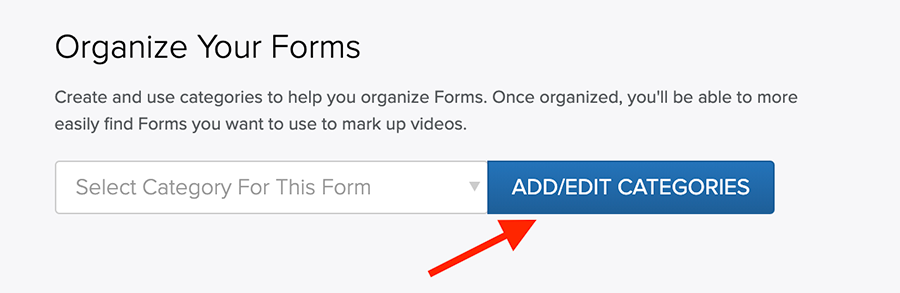 Add or Edit Form Categories Add or Edit Form Categories