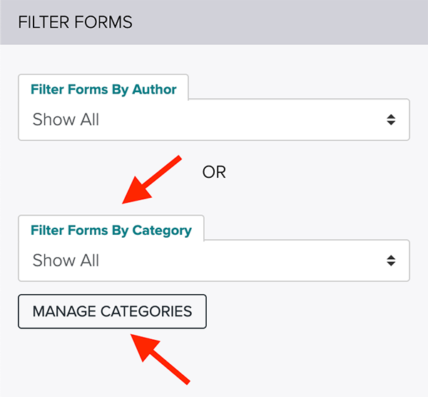 Filter Forms by Category Filter Forms by Category