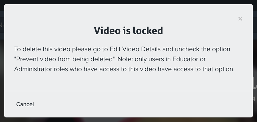 Video is Locked Modal Video is Locked Modal